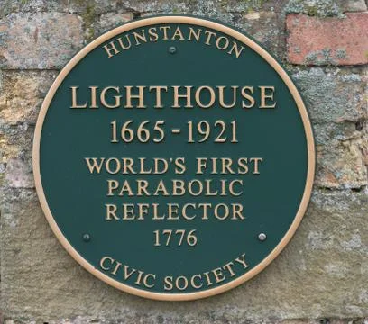 Hunstanton Lighthouse Plaque Stock Photos