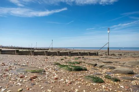 Hunstanton rock pools Stock Photos