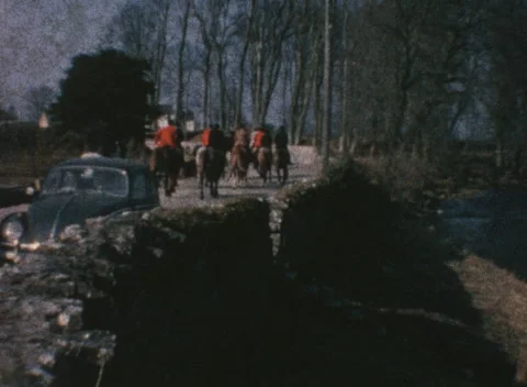 The Hunt: 1965 Bruff Co. Limerick - Archival 8mm Film Stock Footage 325883556