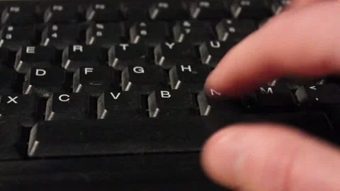 Hunt And Peck Keyboard Stock Footage 264702916