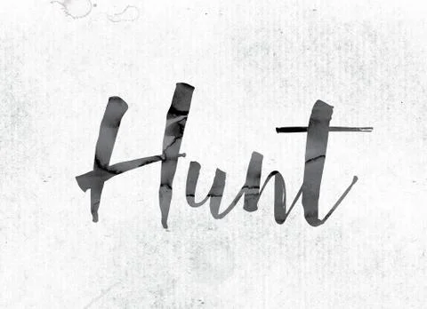 Hunt Concept Painted in Ink Stock Illustration
