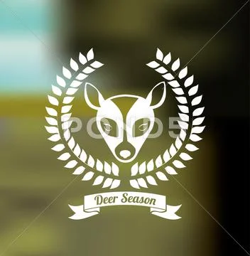 Hunt design over blur background, vector illustration Stock Illustration