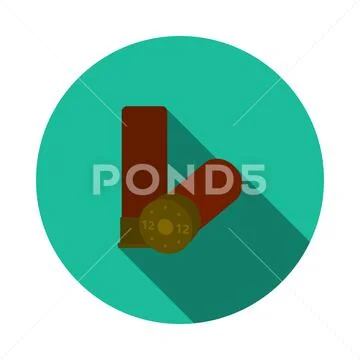 Hunt Gun Ammo Icon Stock Illustration