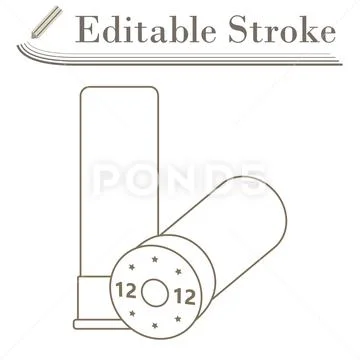 Hunt Gun Ammo Icon Stock Illustration
