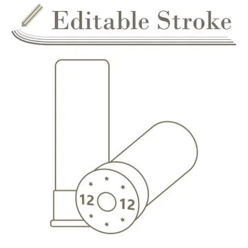 Hunt Gun Ammo Icon Stock Illustration