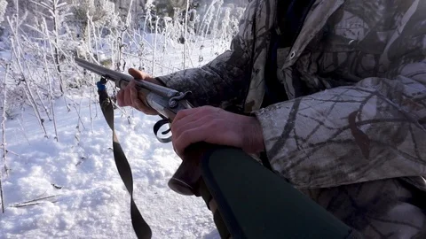 Hunter and shotguns Stock Footage 103086174