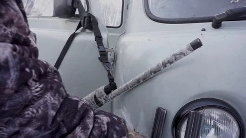 Hunter and shotguns Stock Footage 103086231