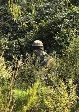 Hunter In Camo Stock Photos