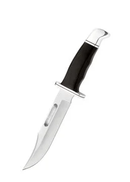 Hunter combat hand made knife isolated Stock Photos