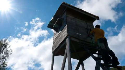 Hunter cottage Stock Photos