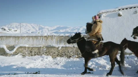 Hunter on horseback Stock Footage 235107108