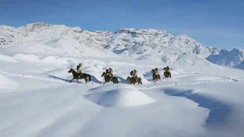 Hunter on horseback Stock Footage 235107150