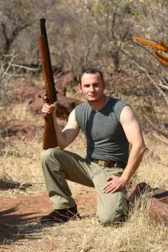 Hunter hunting Stock Photos