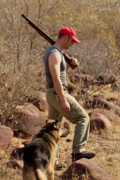 Hunter hunting Stock-Fotos