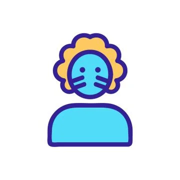 Hunter icon vector. Isolated contour symbol illustration 스톡 일러스트