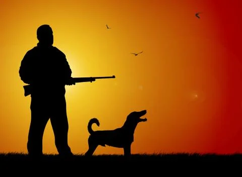 Hunter Stock Illustration