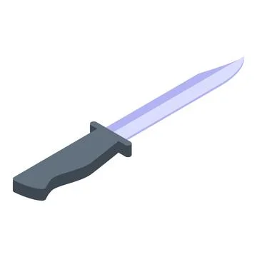Hunter knife icon, isometric style Stock Illustration