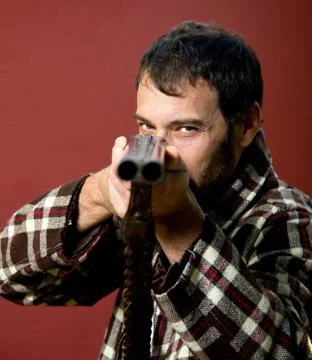 Hunter portrait Stock Photos