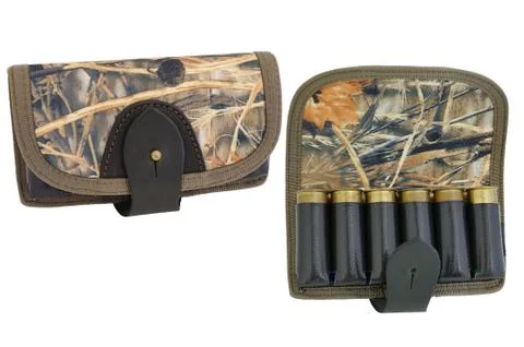 Hunter rifle ammo ammunition belts & bandoliers Stock Photos