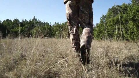 Hunter Tracking a Animal Video stock 82123858