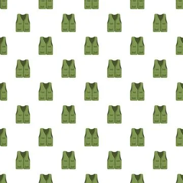 Hunter vest uniform pattern for outdoor activity Stock Illustration