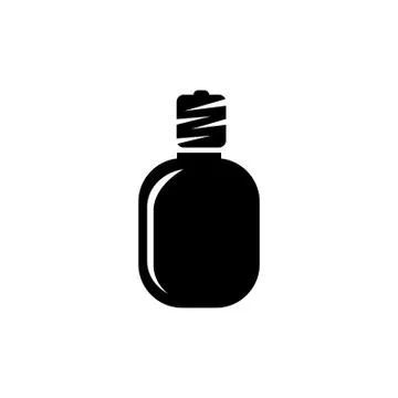 Hunter Water Bottle, Flask Flat Vector Icon Stock Illustration