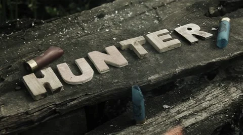 Hunter Word in Flame Stock Footage 51251470