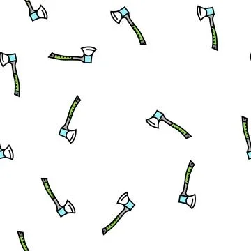 Hunting ax vector seamless pattern Illustrazione stock