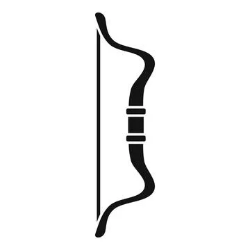 Hunting bow icon representing archery and hunting sports Stock Illustration