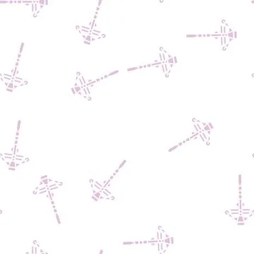 Hunting crossbow glyph seamless pattern Stock Illustration