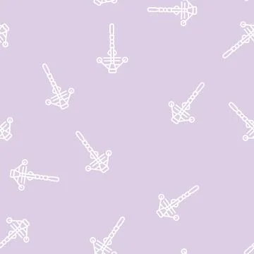 Hunting crossbow line seamless pattern Stock Illustration
