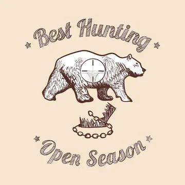 Hunting Emblem Stock Illustration