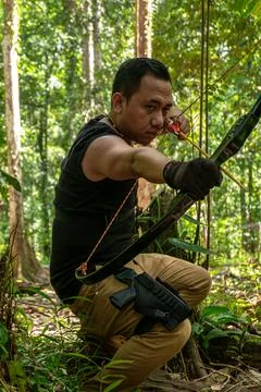 Hunting in the forest Stock Photos