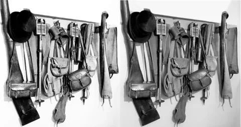 Hunting Gear with Reference Image Stock Photos