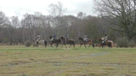 Hunting on horseback Video stock 10587726