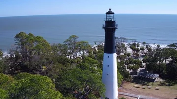 Hunting Island Light Revolve Stockbeeldmateriaal 85620231