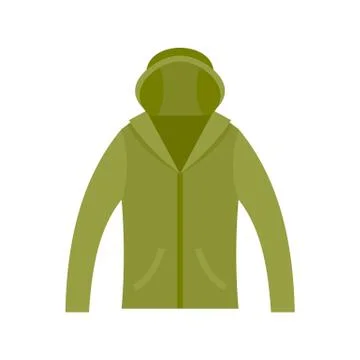 Hunting jacket icon, flat style Stock Illustration