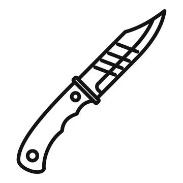 Hunting knife blade weapon sharp Stock Illustration