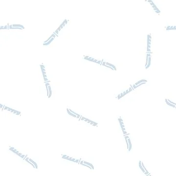 Hunting knife glyph seamless pattern Stock Illustration