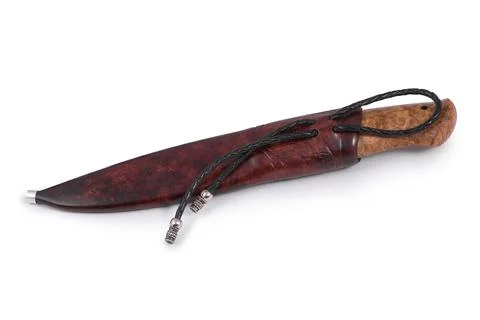 Hunting knife isolated on a white background. Stock Photos