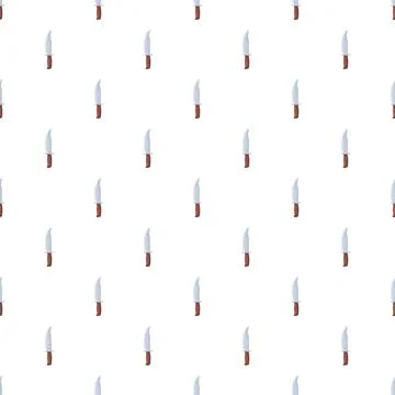 Hunting knife seamless pattern representing danger and survival Ilustração Stock