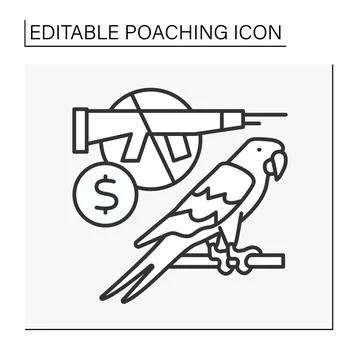 Hunting line icon Illustrazione stock