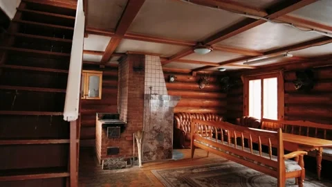 Hunting lodge from the inside. Stock Footage 148892462