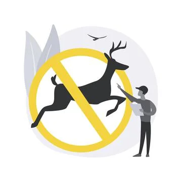 Hunting regulations abstract concept vector illustration. Illustrazione stock