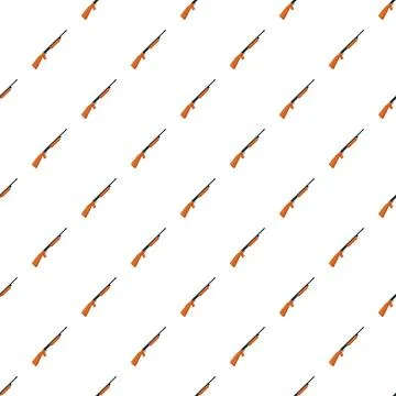 Hunting rifle firearm seamless pattern background Ilustração Stock