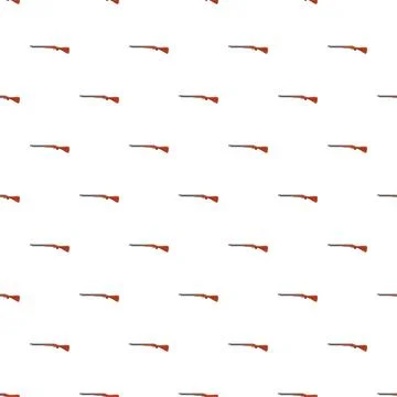 Hunting rifles repeating pattern on white background 스톡 일러스트