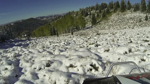 Hunting in snow muzzle loader black powder shooting deer HD 0074 Stock Footage 30478543