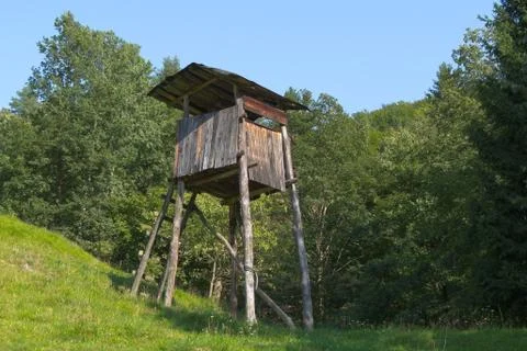 Hunting tower structure Stock Photos