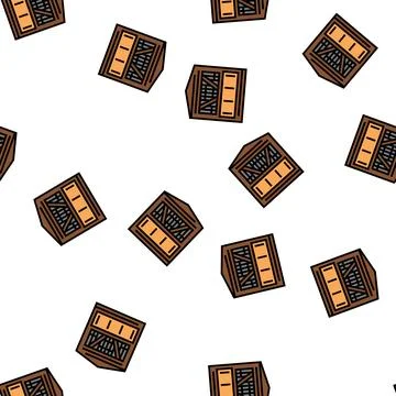 Hunting tower vector seamless pattern Stock Illustration