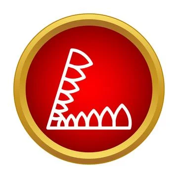 Hunting trap jaws icon with sharp teeth 스톡 일러스트
